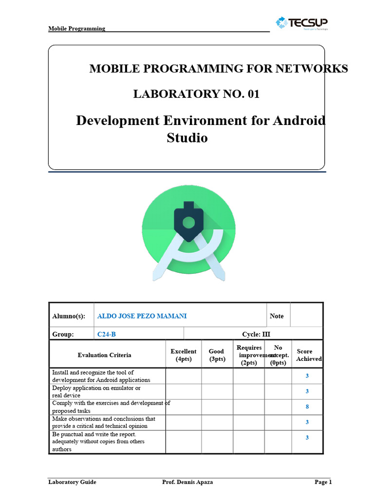 Android Studio Setup Guide | PDF | Android (Operating System) | Mobile App