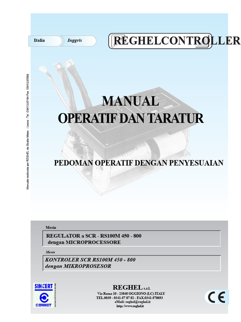 Manual Operasional Kontroler SCR RS100M | PDF