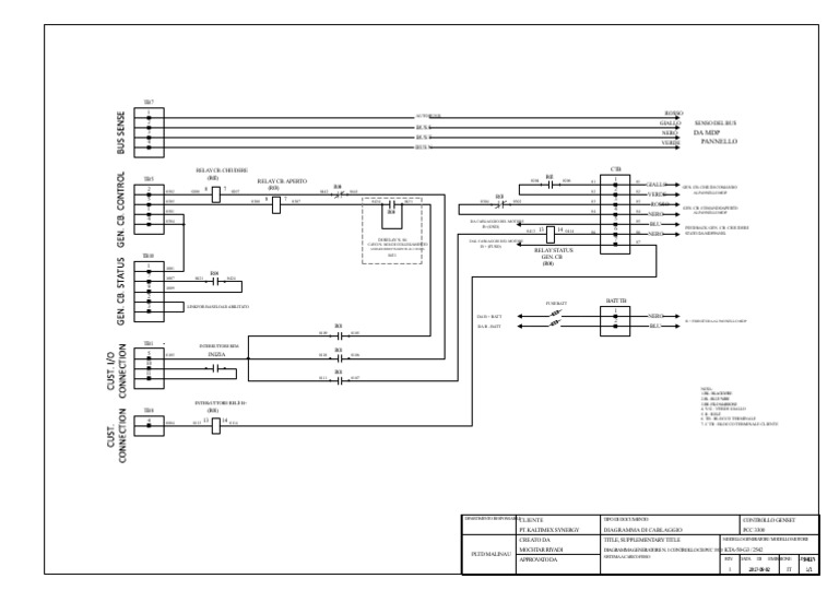 PT Kaltimex Energy - Malinau Unità 1 - Schema Di Cablaggio CB Controllo ...