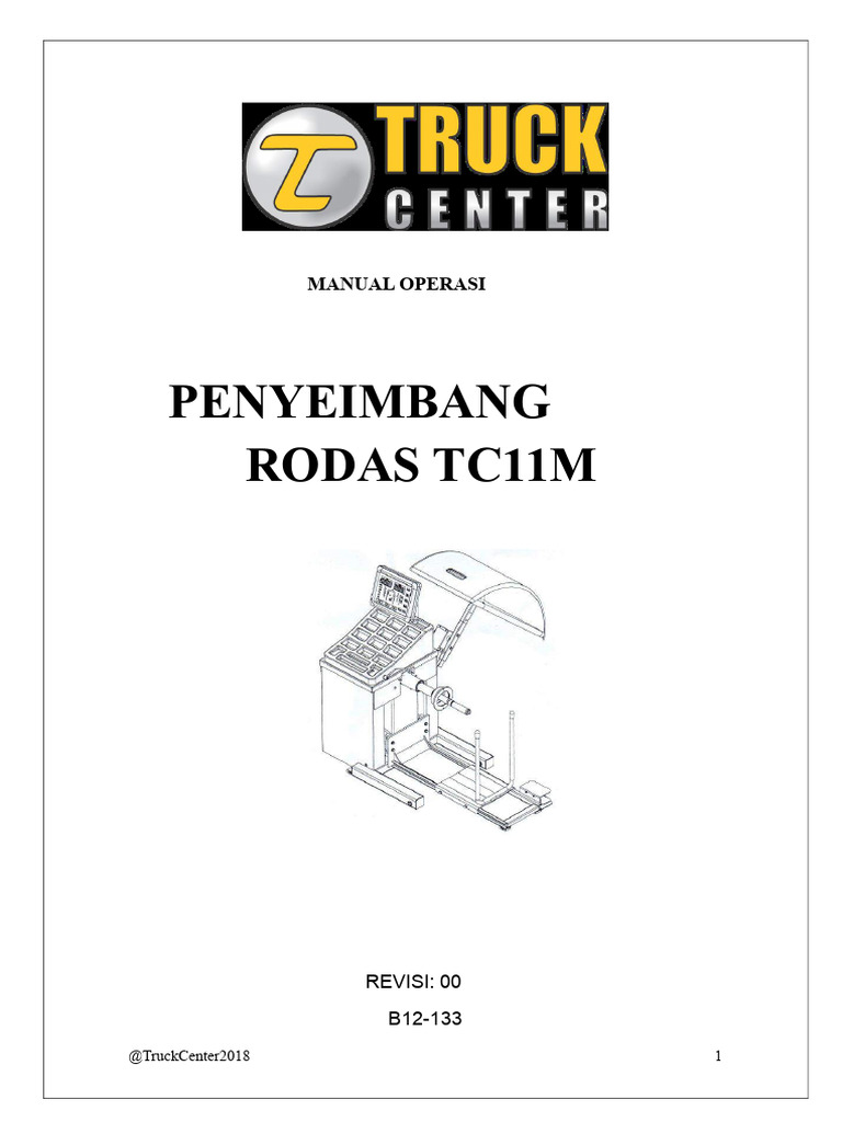 Manual Operasi Penyeimbang Roda TC 11m | PDF