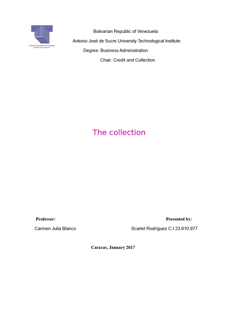 Collection Report | PDF | Debt | Business
