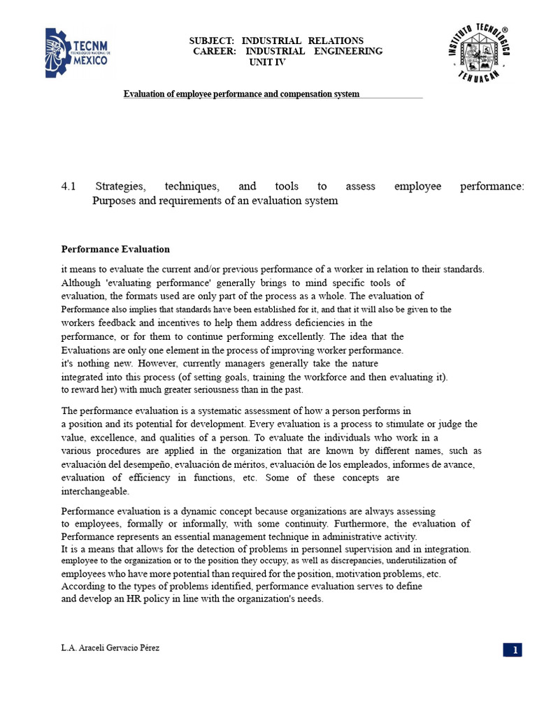 Employee Performance Evaluation Strategies | PDF | Salary | Performance ...