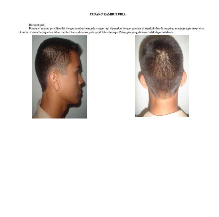 Potongan Rambut Pria Rapi dan Stylish | PDF