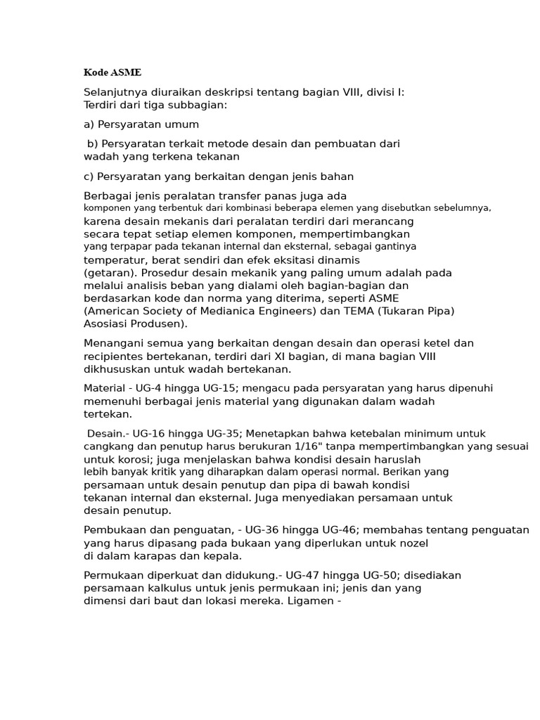Panduan Kode ASME untuk Wadah Bertekanan | PDF
