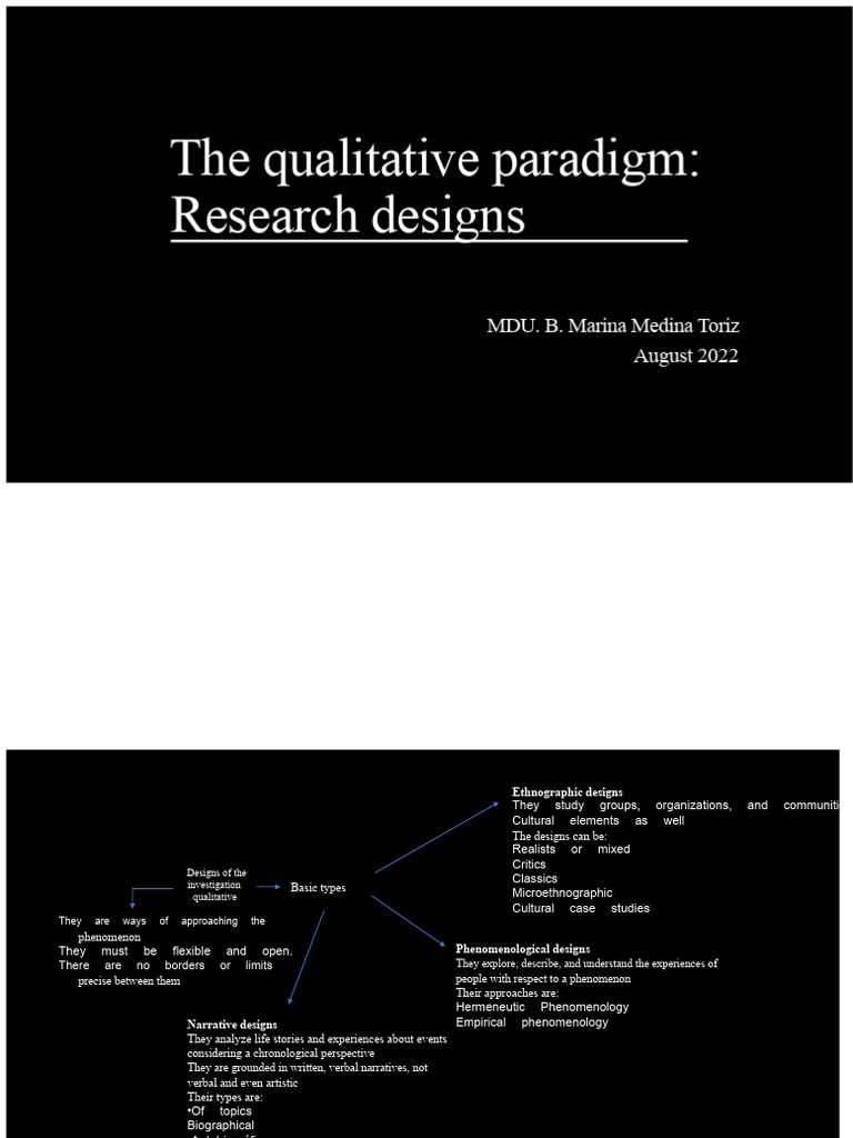 Qualitative Research Designs Overview | PDF | Phenomenology (Philosophy ...