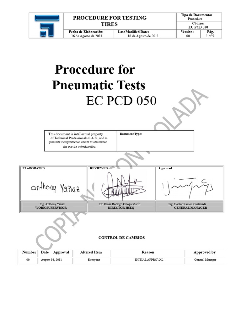 Pneumatic Testing Procedure for Pipes | PDF