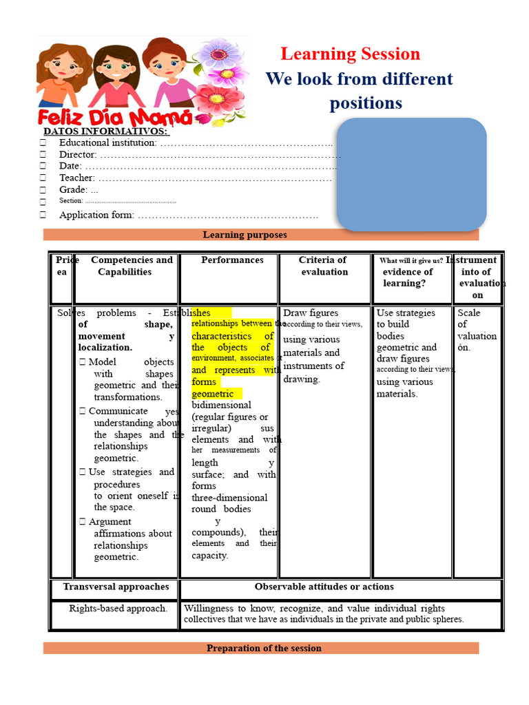 Material Day 2 Mat We Look From Different Positions Unit 3 Week 2 | PDF ...