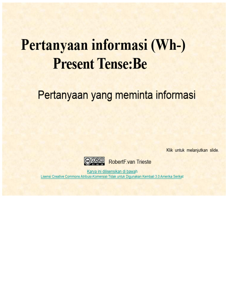 Pertanyaan Wh- dalam Bahasa Inggris | PDF