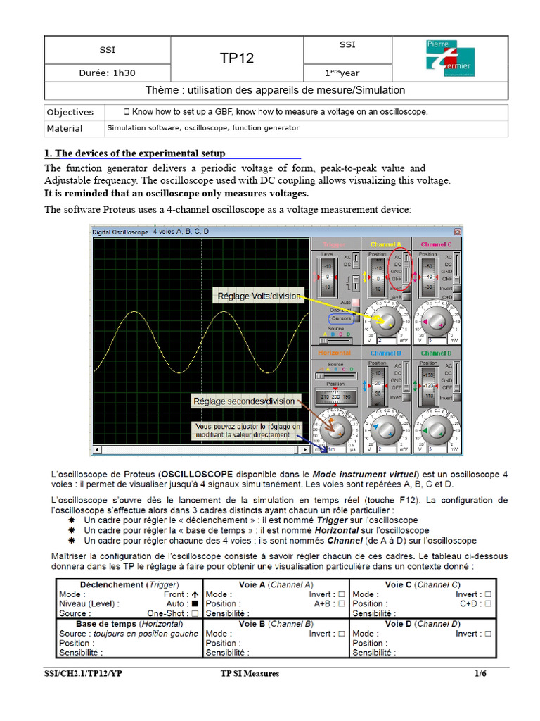 Oscilloscope and Function Generator Guide | PDF | Amplitude | Physical ...