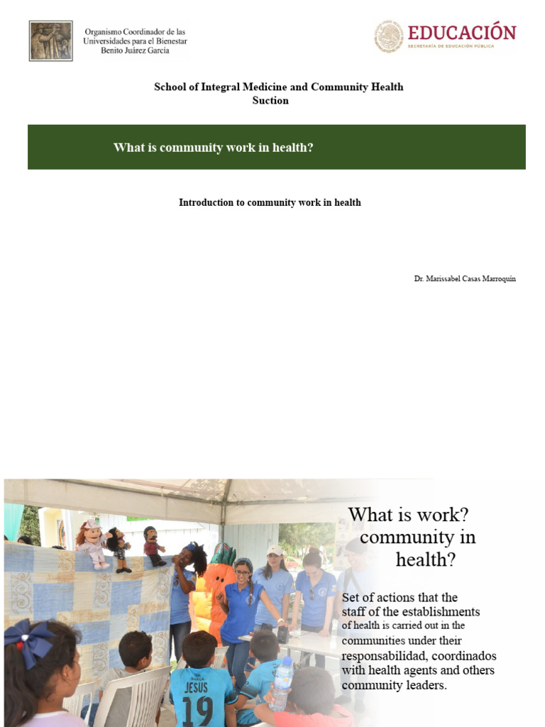 Community Health Work Overview | PDF | Infection | Human Diseases And ...