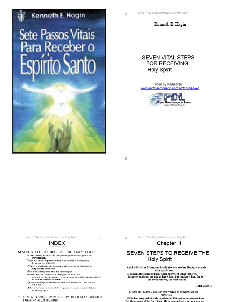 Steps to Receive the Holy Spirit | PDF | Prayer | Holy Spirit