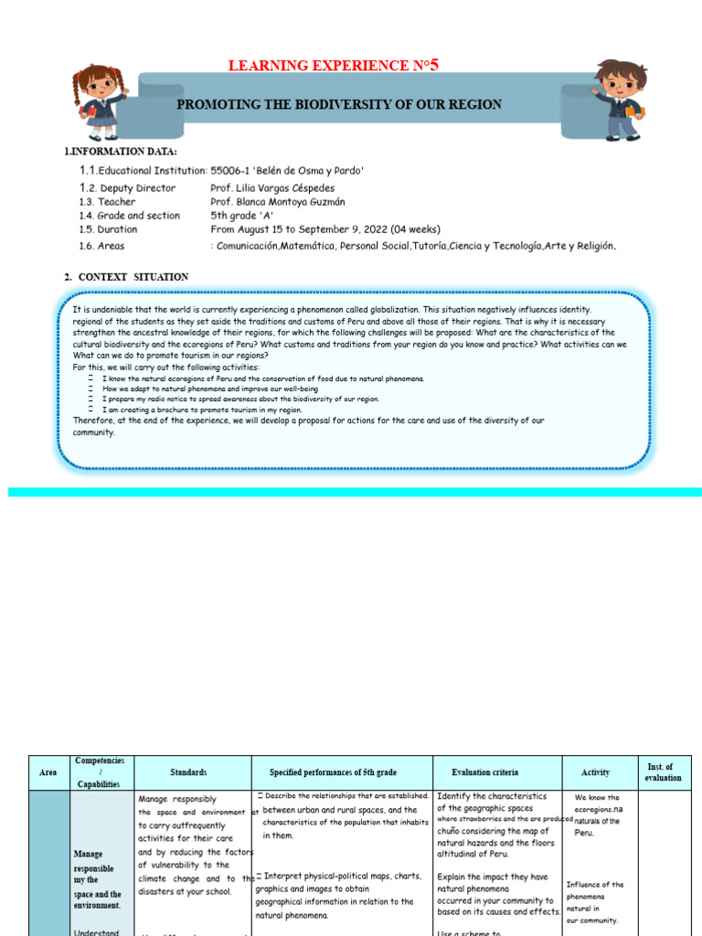 5TH GRADE B - EXP. LEARNING 5 The Lastest | PDF | Area | Hypothesis