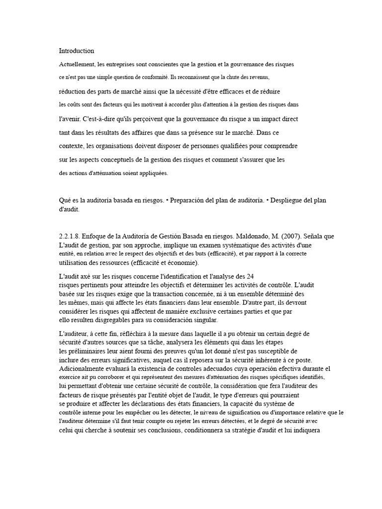 Gestion des Risques et Audit Efficace | PDF | Audit | Contrôle interne