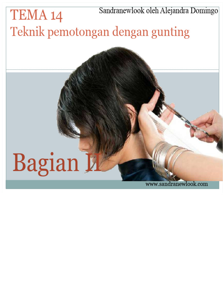 Teknik Pemotongan Rambut dengan Gunting | PDF