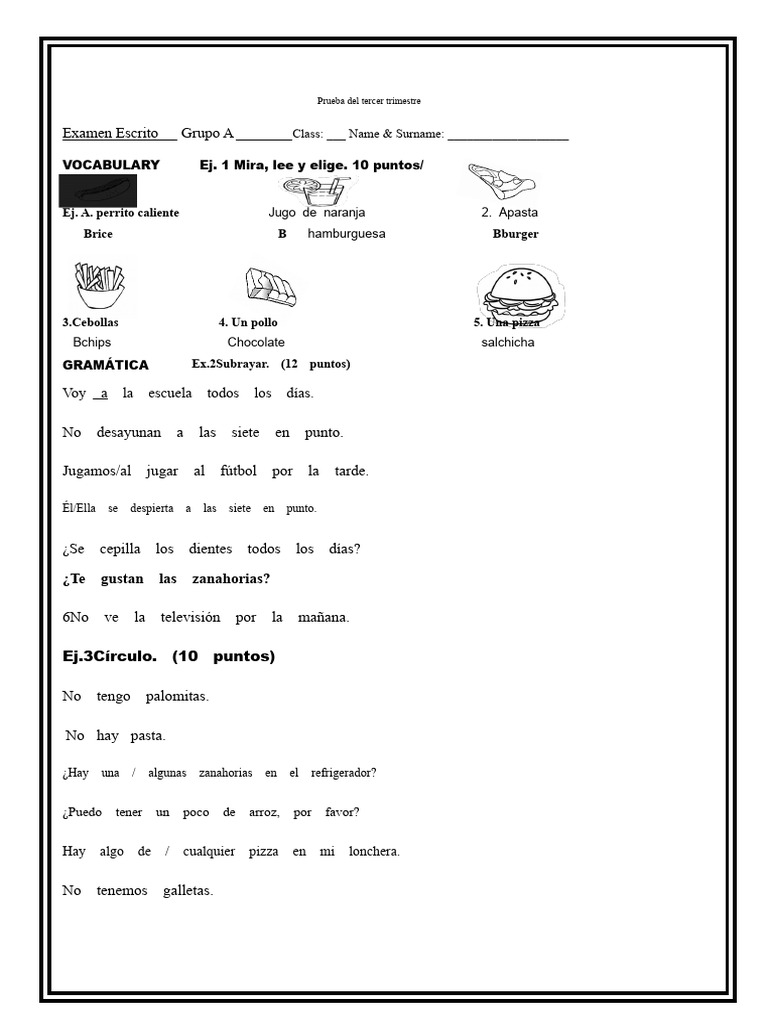 Test Smiles 3 Tremujori y Trete GR A | PDF