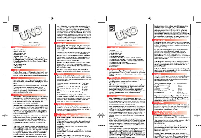 Uno (Rules) | PDF