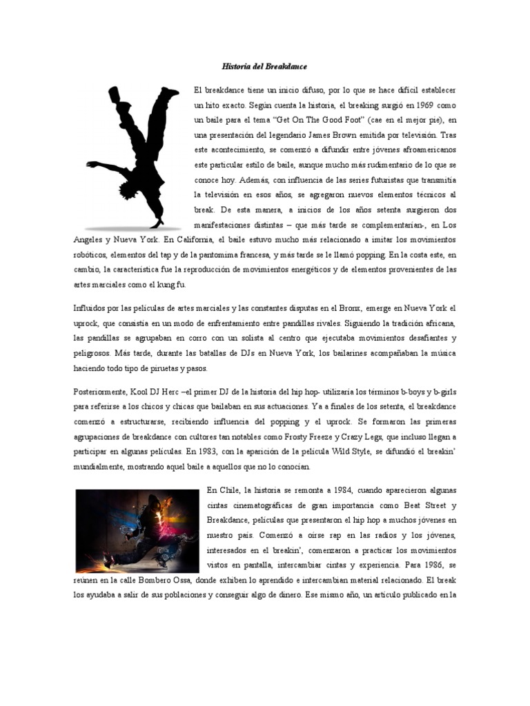 Orígenes y evolución del breakdance | PDF | Estilos americanos de ...