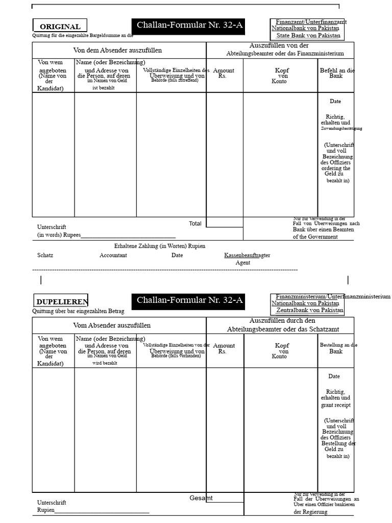 Challan Form 32 A Download | PDF