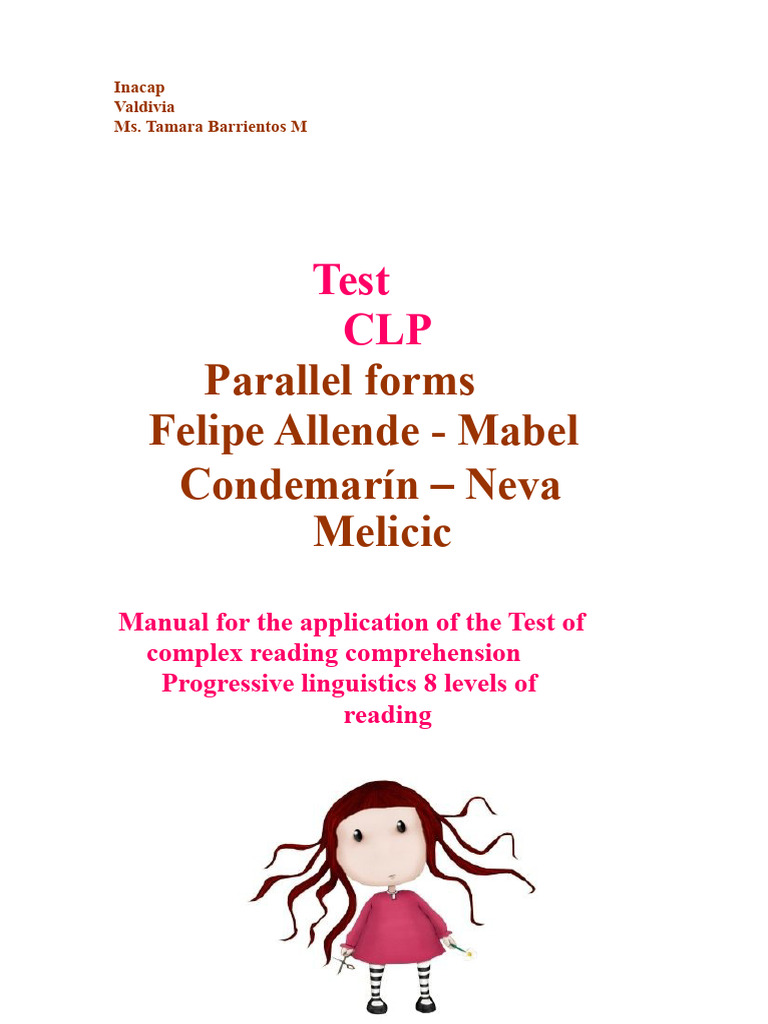 C.L.P. Manual - Progressive Linguistic Complexity Reading Comprehension ...