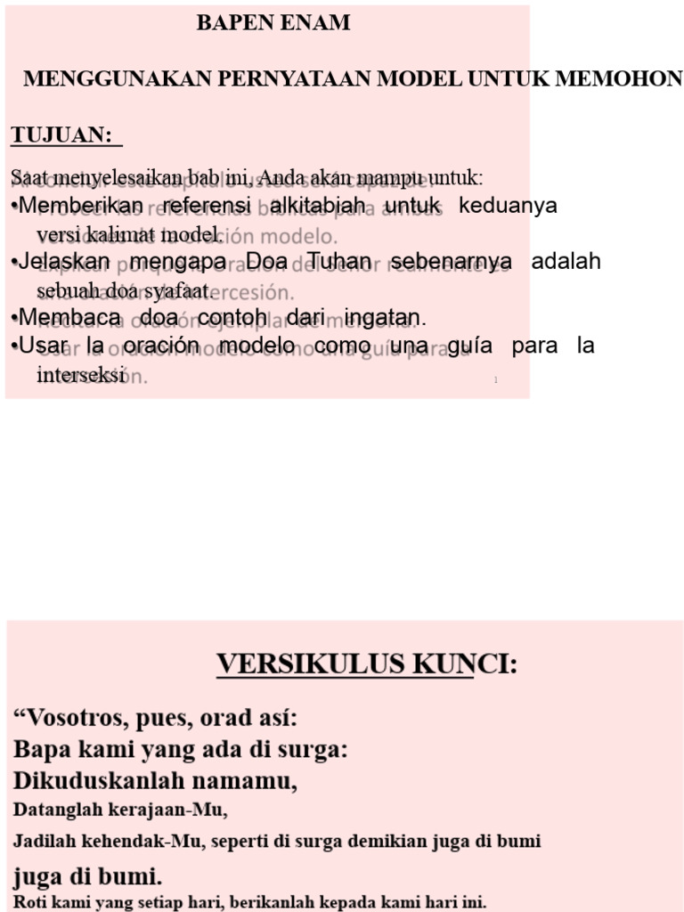 Doa Model: Panduan Doa Syafaat | PDF