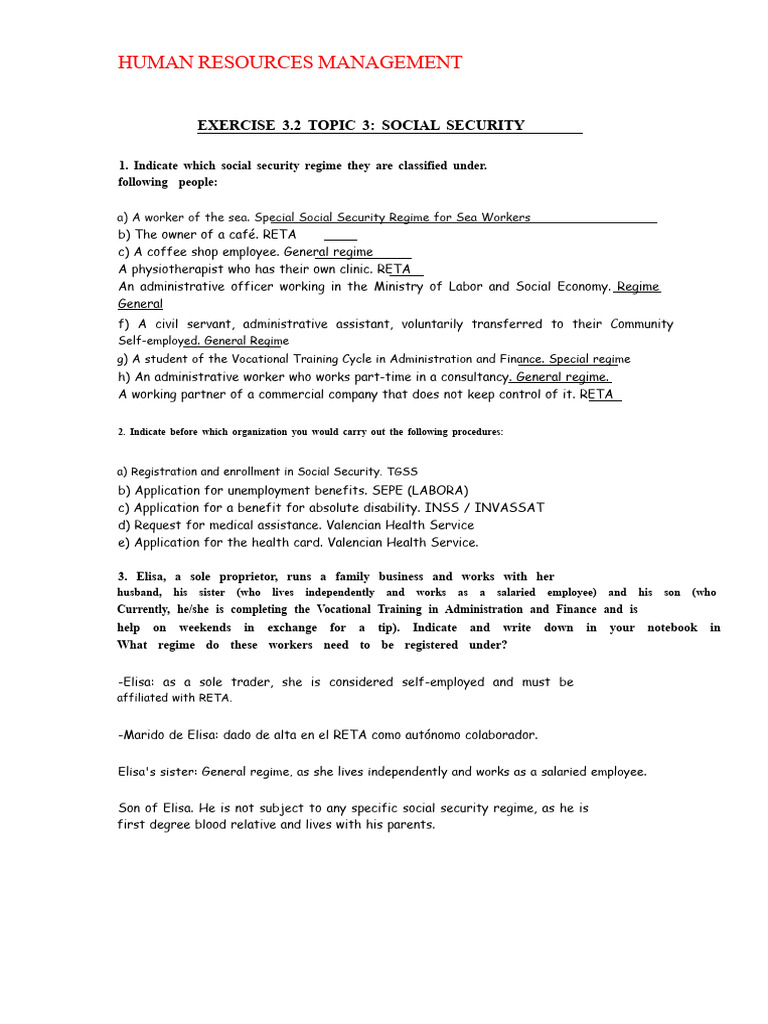 Social Security Regimes and Procedures Guide | PDF | Social Security ...