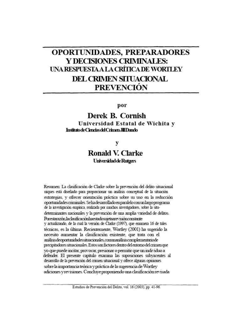 Cornish&Clarke Text in English 3 | PDF | Prevención del crimen | Crímenes
