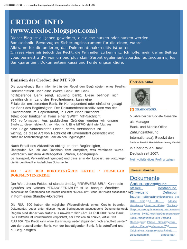 CREDOC INFO (WWW - Credoc.blogspot - Com) - Emission Des Credoc - Der ...