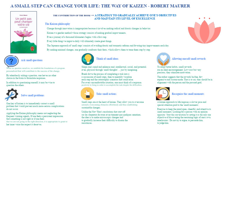 One Small Step Can Change Your Life - Robert Maurer | PDF | Thought | Mind