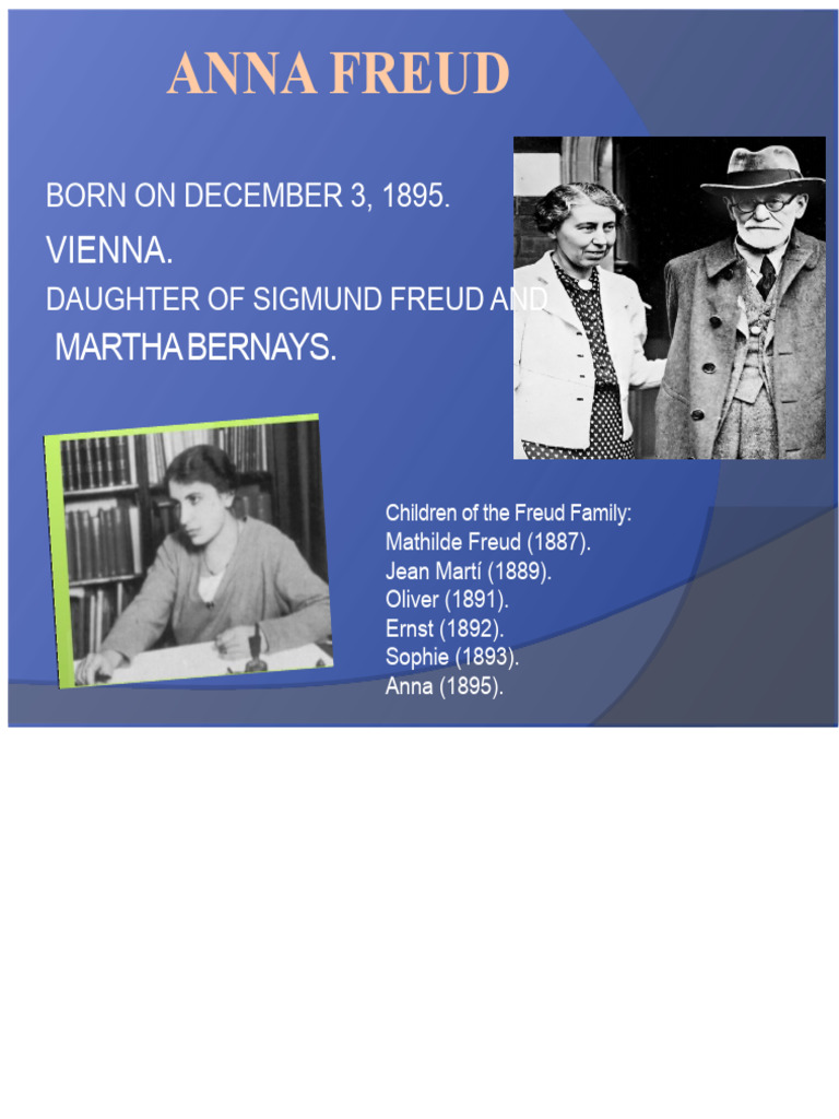 Anna Freud: Pioneer of Child Psychoanalysis | PDF | Psychoanalysis ...