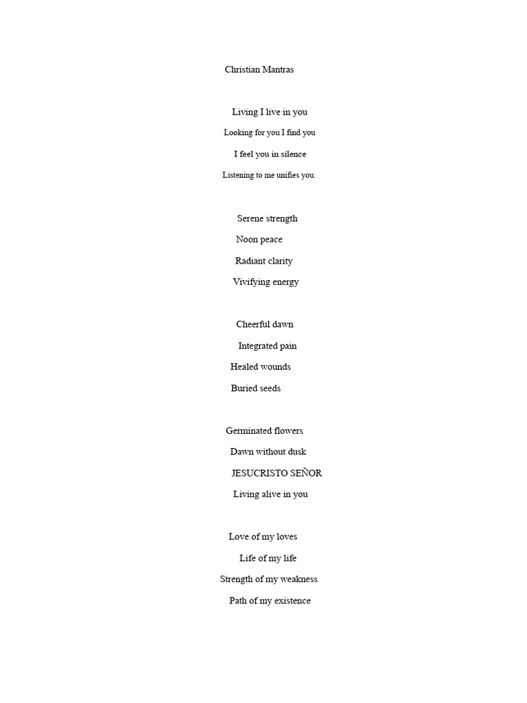 Christian Mantras PDF | PDF
