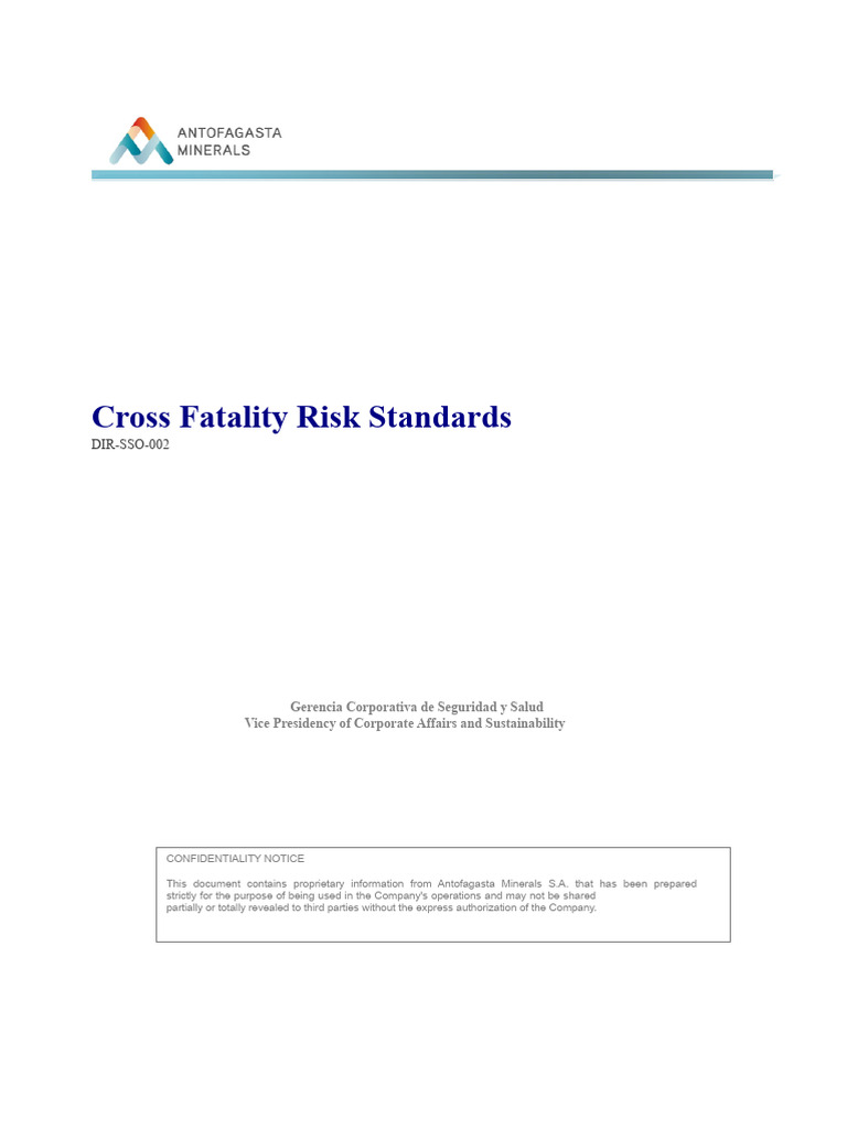 Cross-Fatality Risk Standards Guide | PDF | Risk | Road