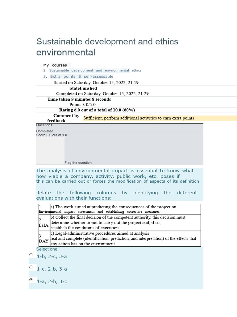 Sustainable Development and Ethics Guide | PDF | Audit | Environmental ...