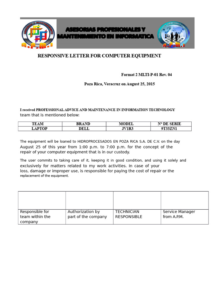 Computer Equipment Loan Agreement | PDF