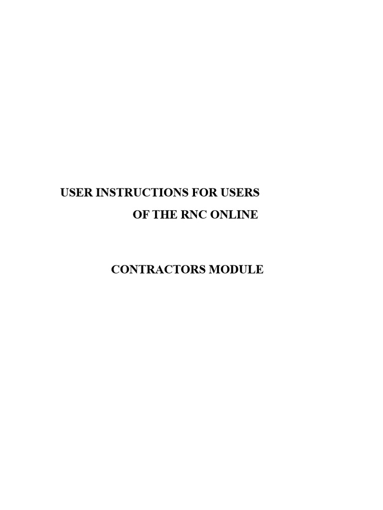 RNC Online Usage Instructions | PDF | World Wide Web | Internet & Web