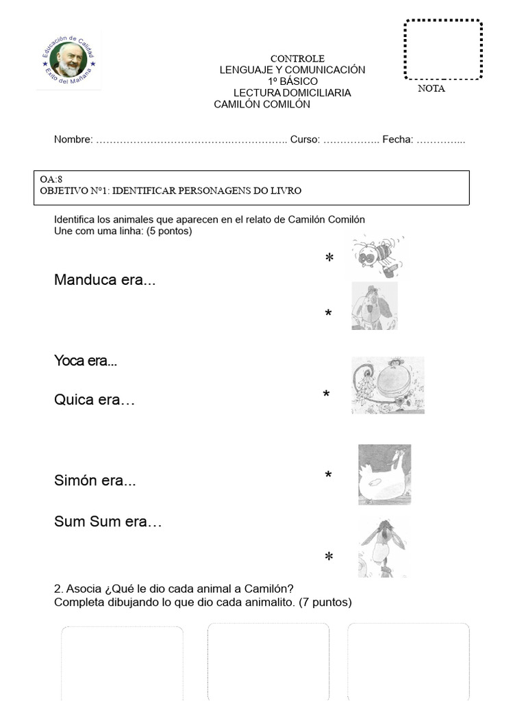 Atividades de Leitura: Camilón Comilón | PDF