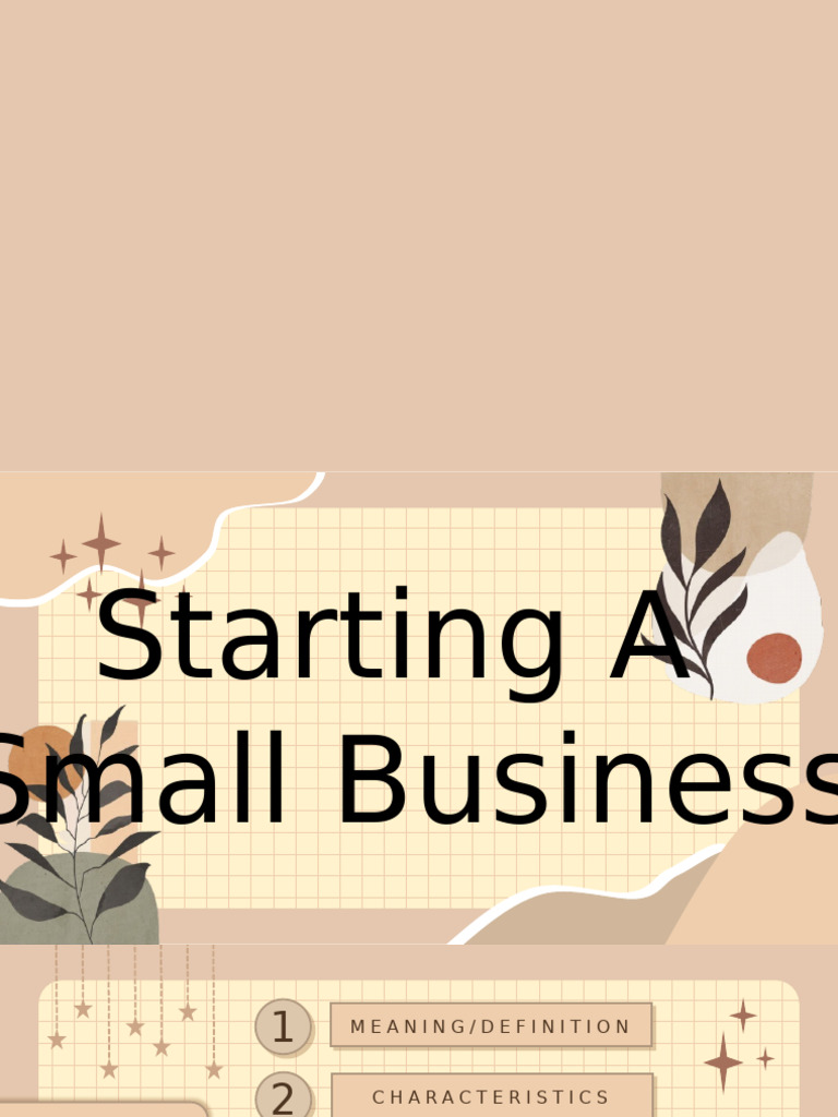 Starting a Small Business Guide | PDF | Business | Entrepreneurship