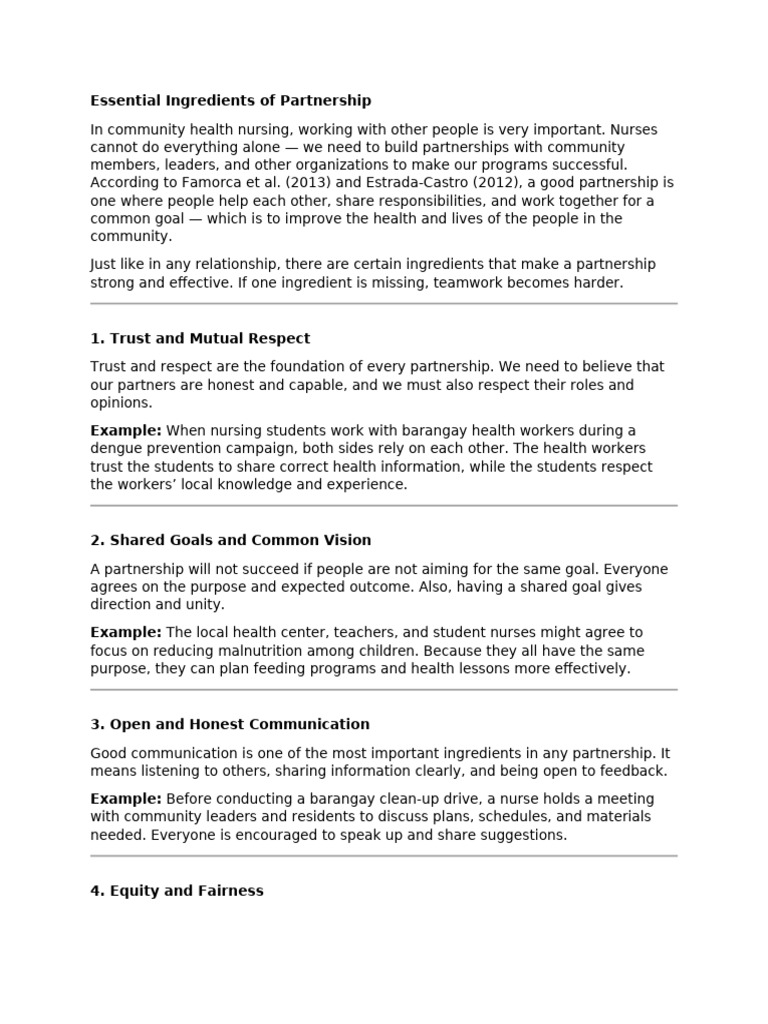 Key Elements of Effective Partnerships | PDF | American Red Cross