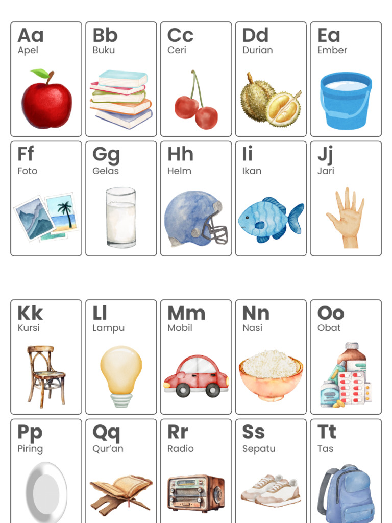 Daftar Kata Abjad A-Z dalam Bahasa Indonesia | PDF