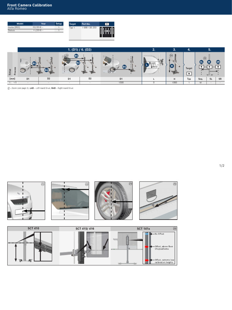 Alfa Romeo Front Camera Calibration Guide | PDF