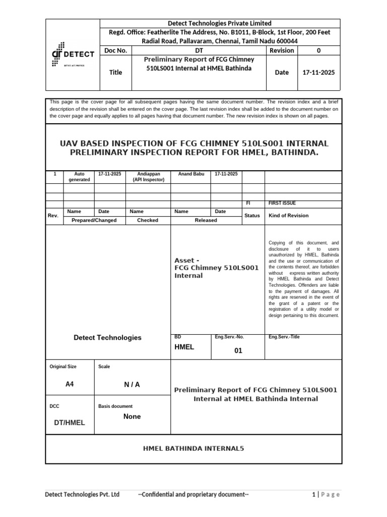 FCG Chimney 510LS001 Inspection Report | PDF