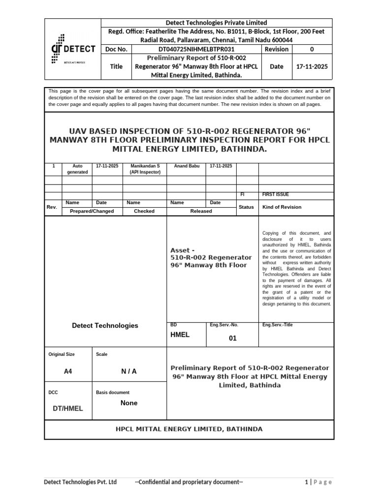 510-R-002 Regenerator 96 Manway 8th Floor | PDF