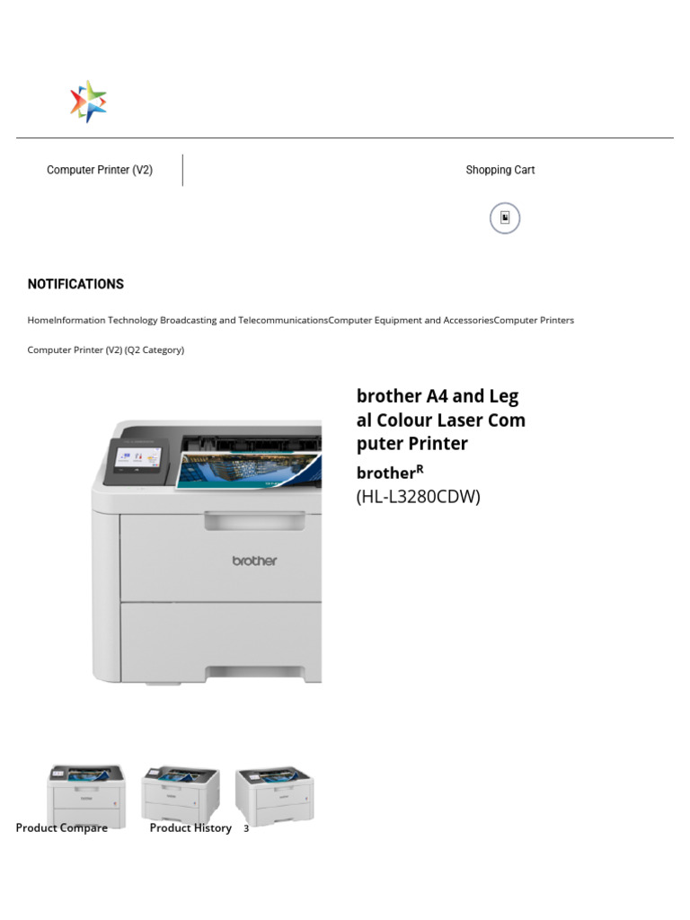 Buy Brother A4 and Legal Colour Laser Computer Printer Online ...