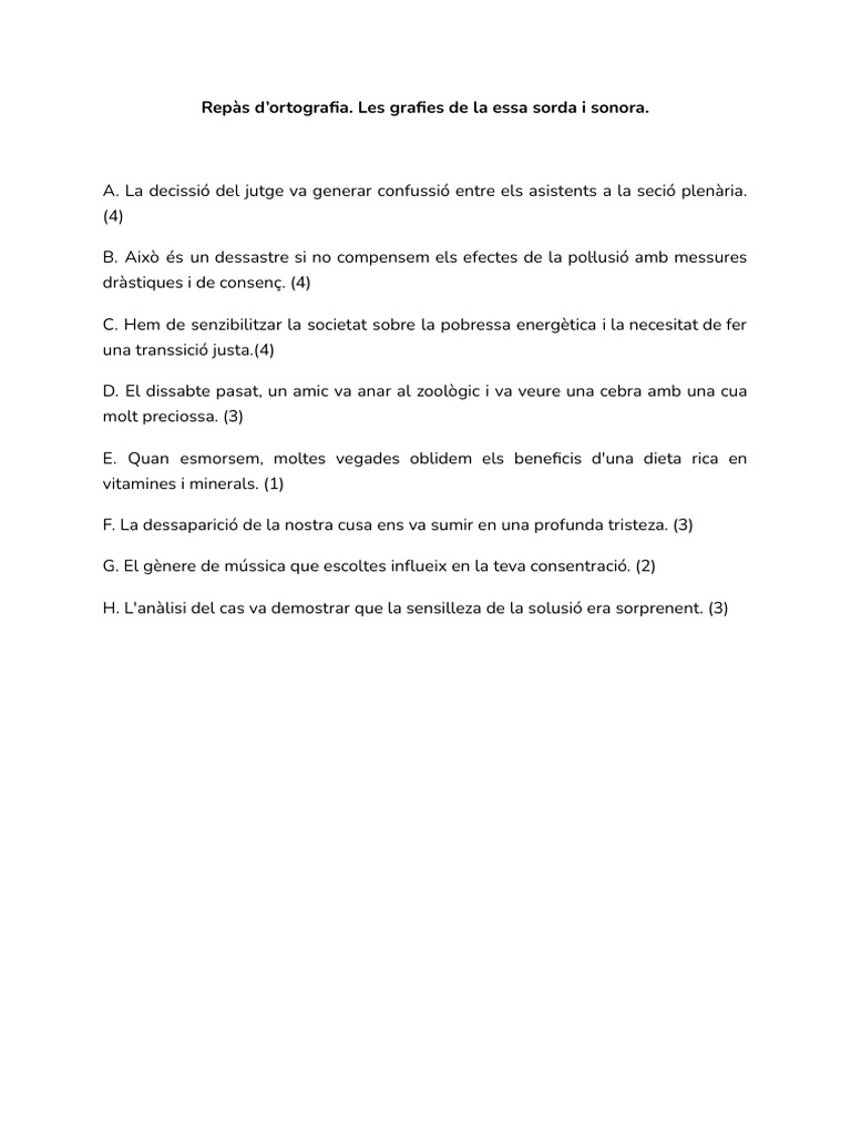 Repàs Esses | PDF
