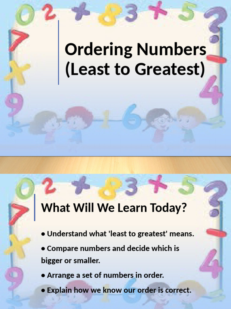 Ordering Numbers | PDF