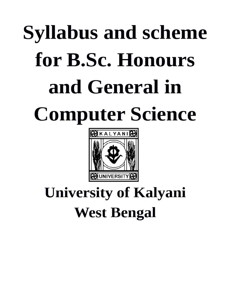 B.Sc. Computer Science Syllabus Kalyani | PDF | Pointer (Computer ...
