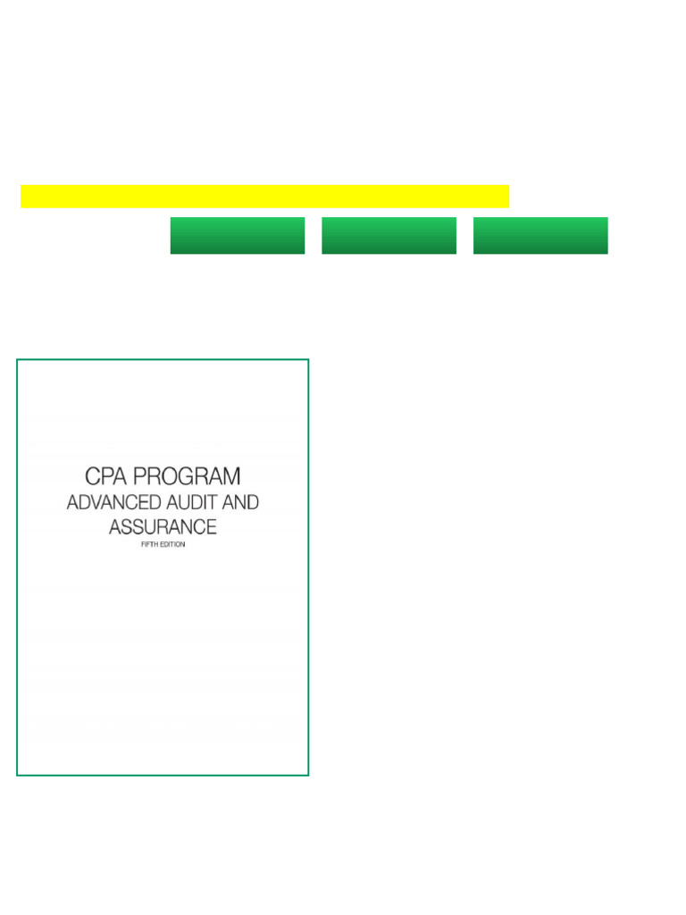 CPA PROGRAM ADVANCED AUDIT AND ASSURANCE FIFTH EDITION Brian Clarke ...