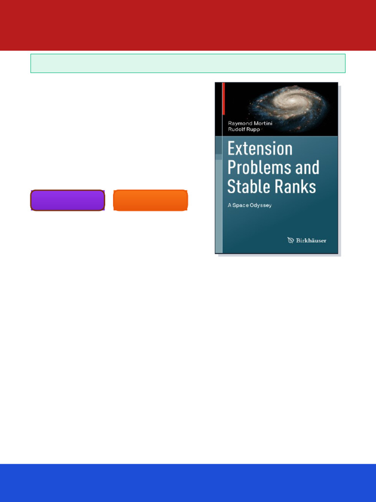 Extension Problems and Stable Ranks A Space Odyssey Raymond Mortini ...