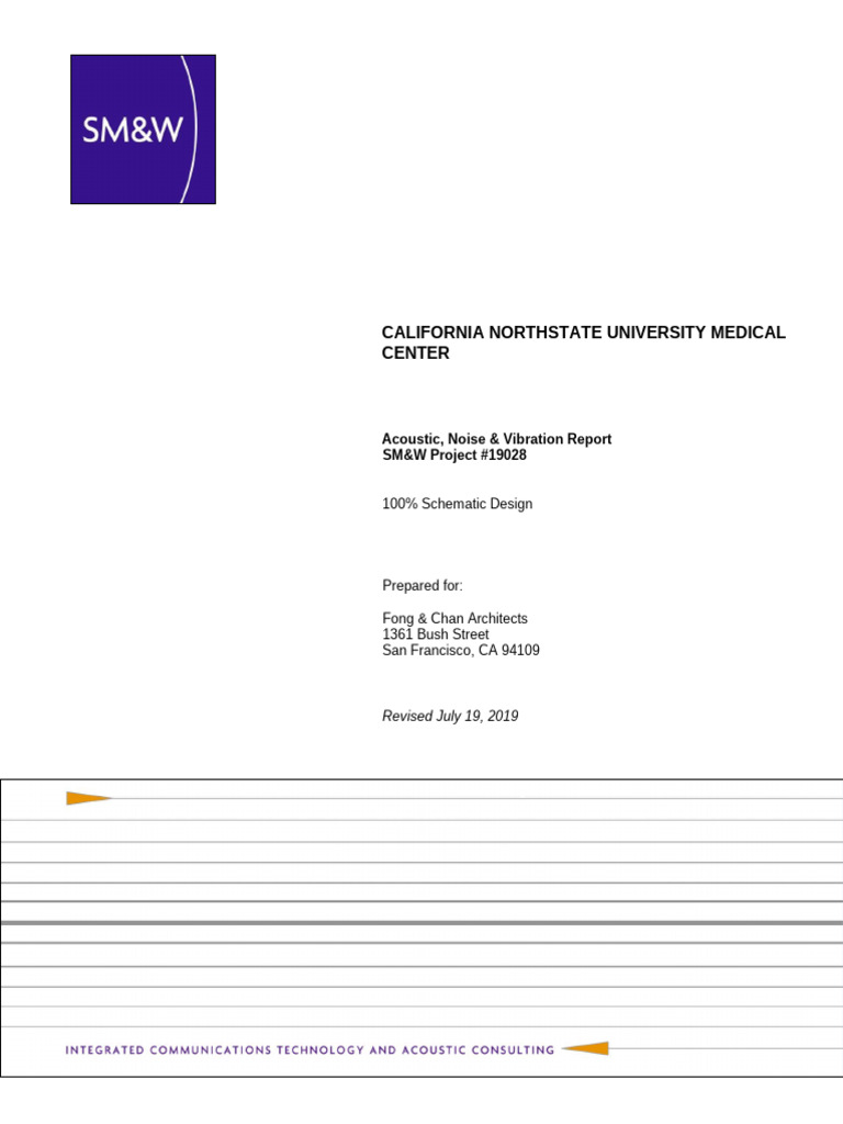 CNU Medical Center Acoustic Report | PDF | Door | Noise