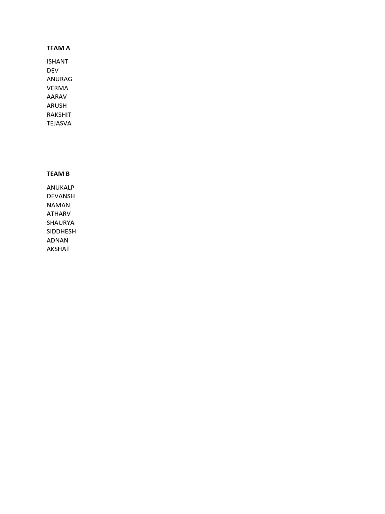 Team A | PDF