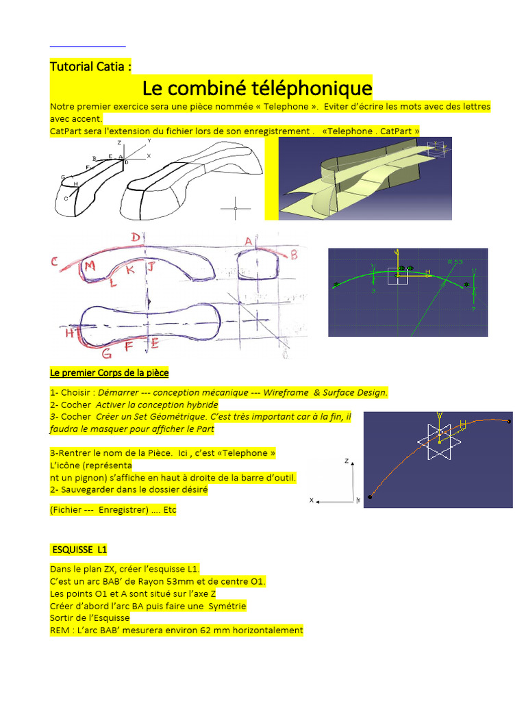 Tutoriel Catia V5 : Modélisation d'un téléphone | PDF | Analyse ...